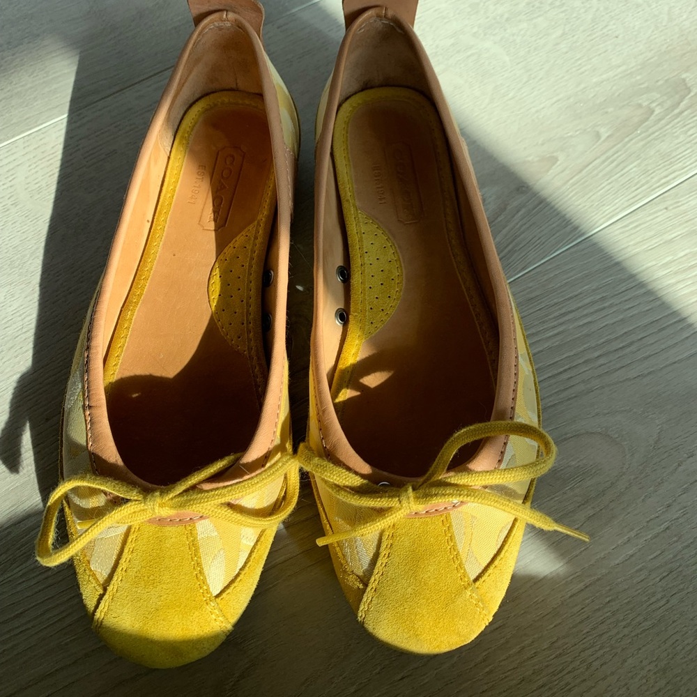 Coach suede ballet flats